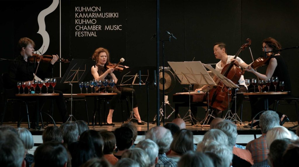Kuhmo Chamber Music Festival orchestra on stage