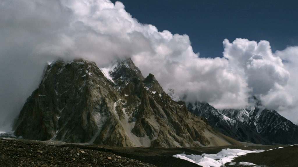 Mountains reaching the clouds