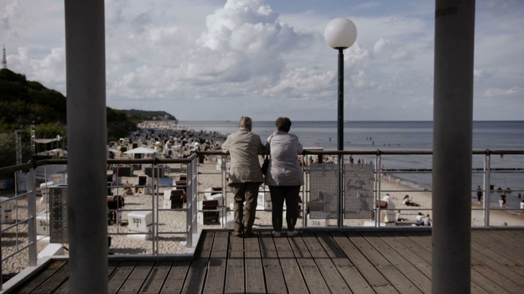Tourists at the Baltic Sea Terrace